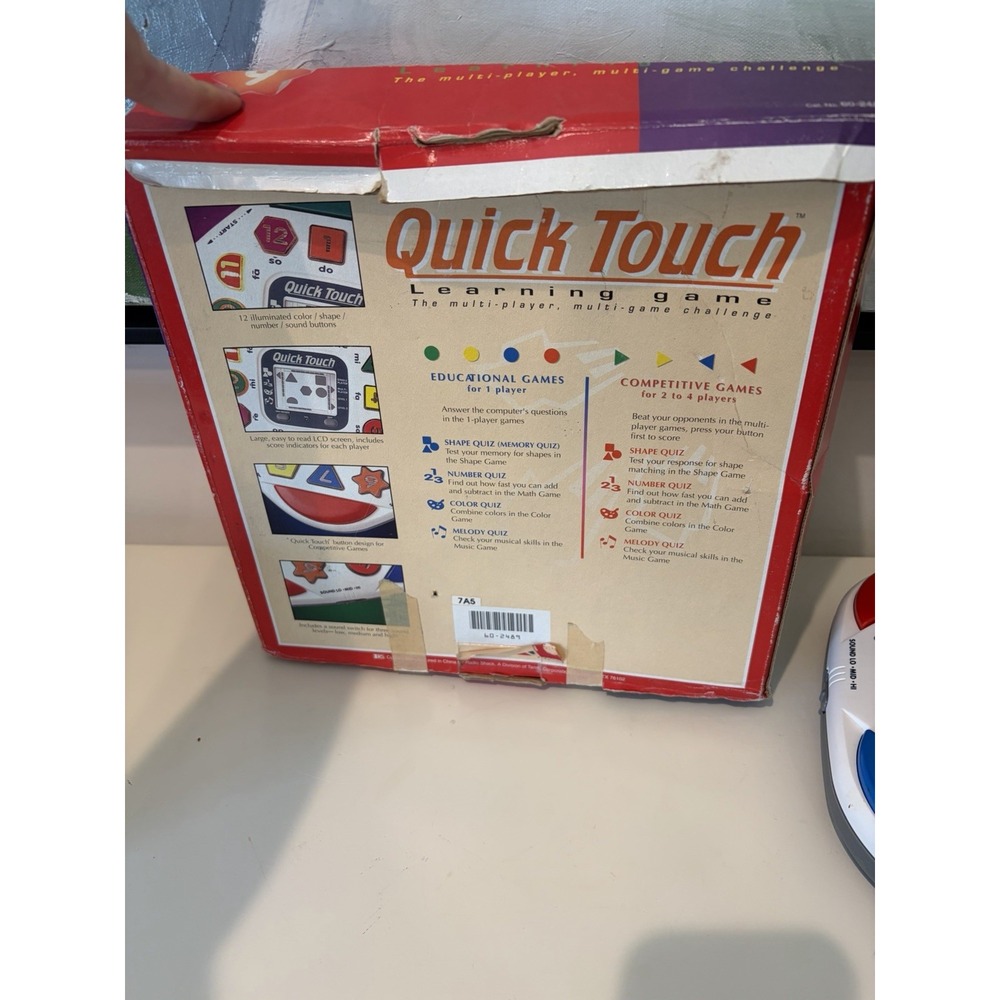 Vintage 1996 RadioShack Quick Touch Learning Game 60-2489 WORKS w/ Original Box - Picture 5 of 6